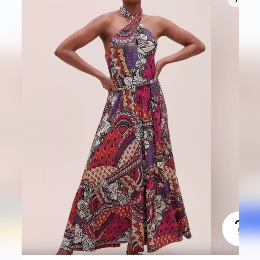🆕️ Mauve by Anthropologie [M] Halter Dress